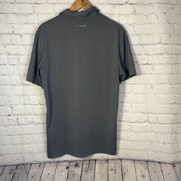 Travis Matthew Gray Striped Golf Polo Short Sleeve Shirt Mens M Medium - Picture 6 of 10
